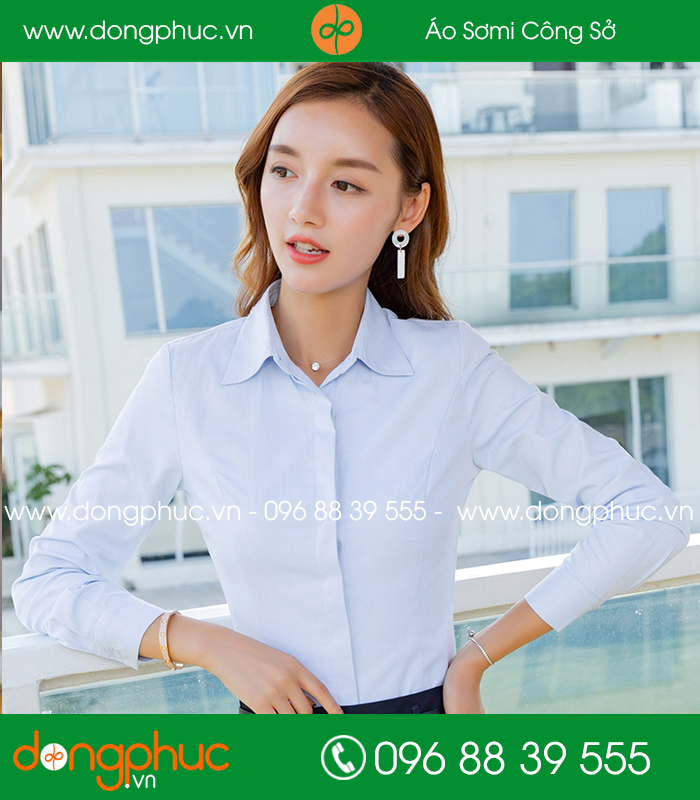 Đồng phục áo sơ mi màu trắng quần đen